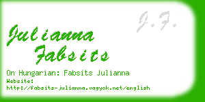 julianna fabsits business card